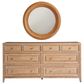 Universal Furniture Weekender 8-Drawer Dresser and Mirror in Sand Dune and Natural Rattan, , large