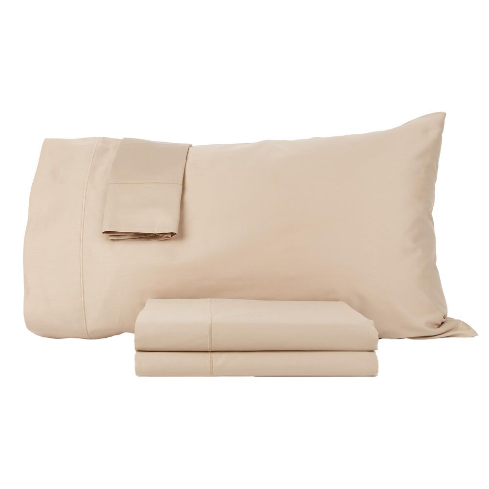 HN International 4Piece Queen Sateen Sheet Set in Taupe NFM