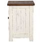 Ashley Wystfield Chairside Table in Vintage White and Warm Brown, , large
