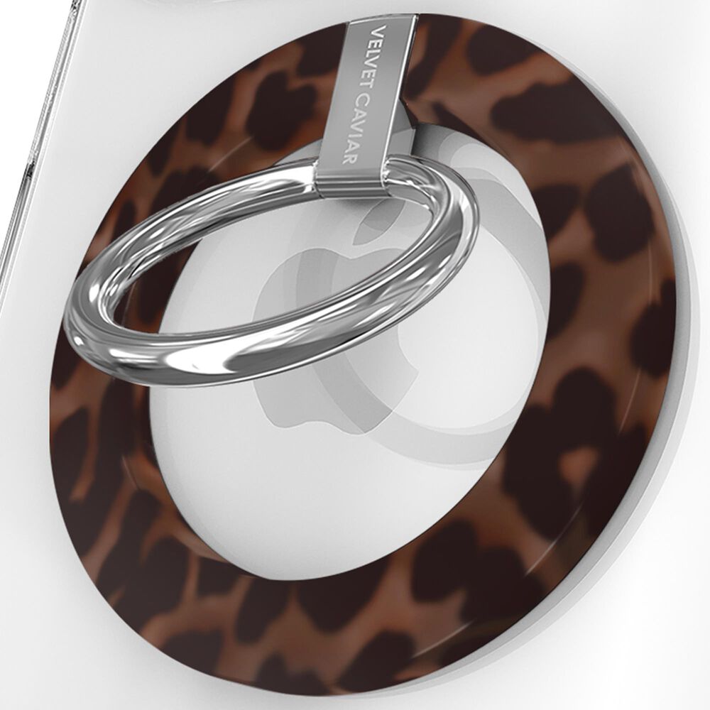 Velvet Caviar MagSafe Phone Grip Ring in It Girl Leopard, , large
