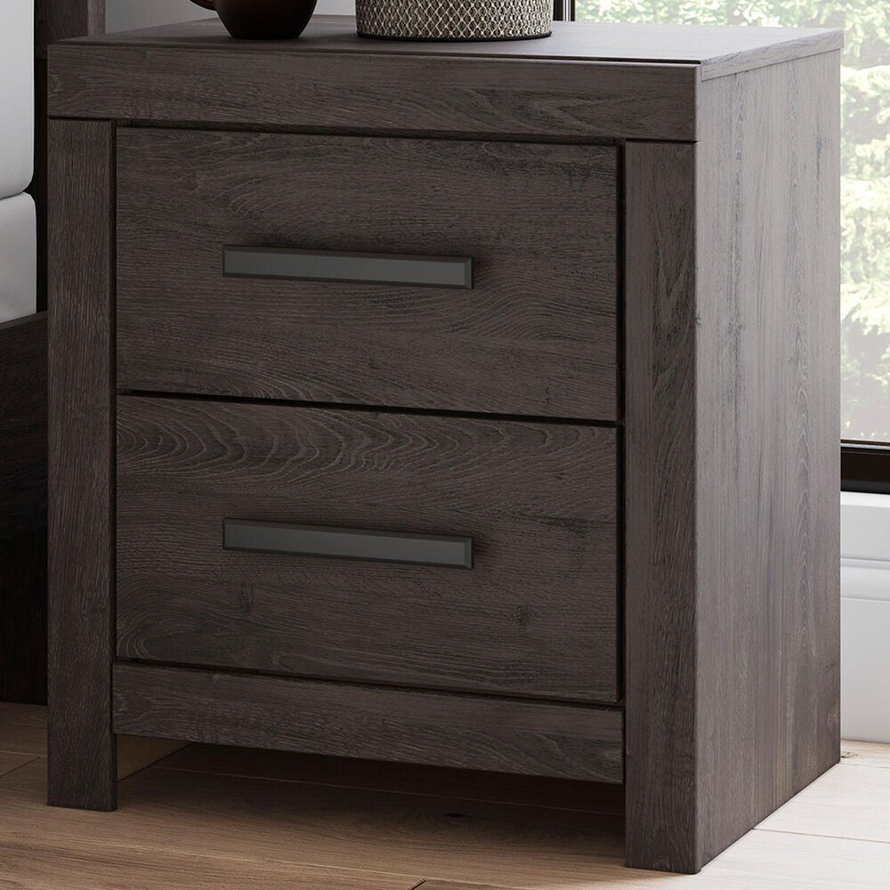 Ashley Prendonea 2-Drawer Nightstand in Dark Charcoal, , large