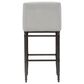 Armen Living Marvin Bar Height Stool with Ivory Upholstery in Antique Pewter, , large