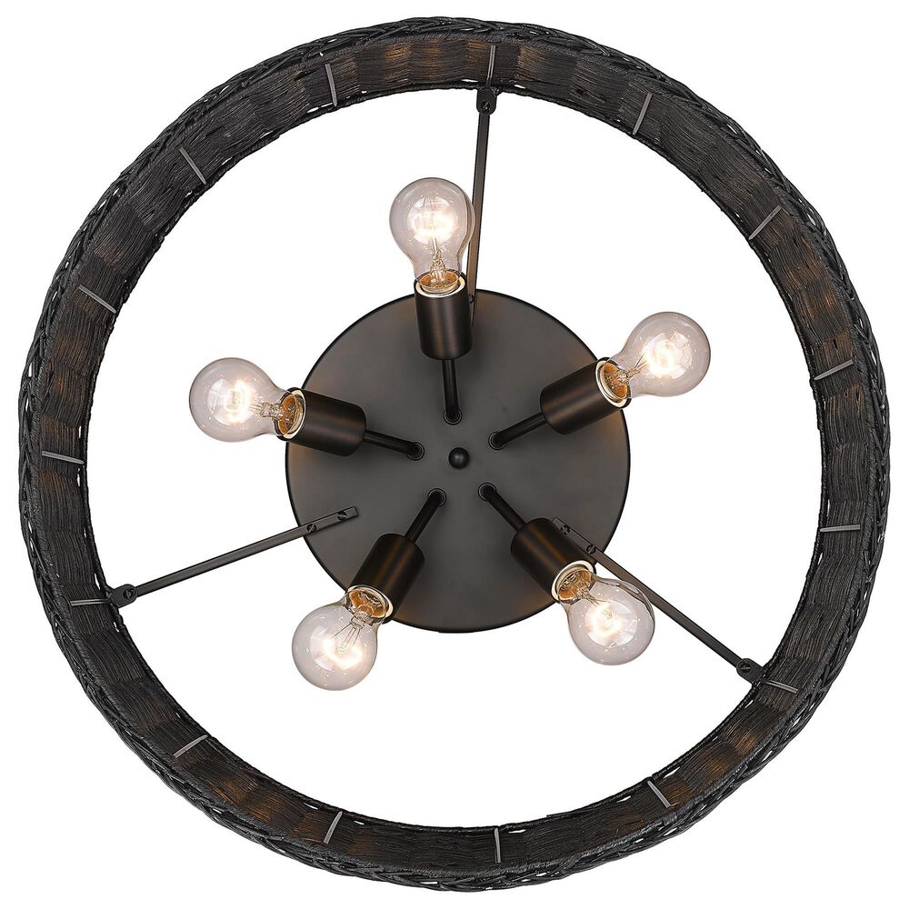 Golden Lighting Erma 5-Light Flush Mount in Matte Black, , large