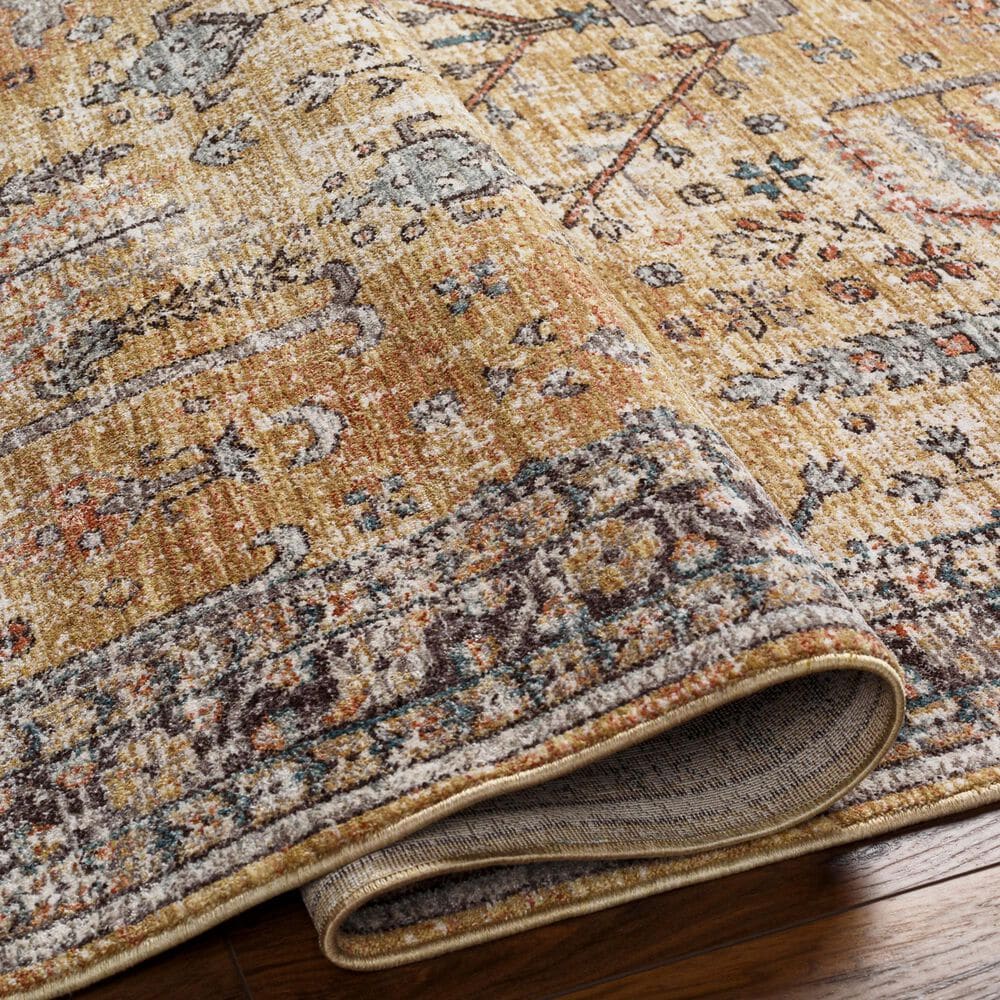 Surya Carlisle 2&#39; x 2&#39;11&quot; Olive, Medium Gray, Off-White, Dark Brown, Dark Blue and Sage Area Rug, , large