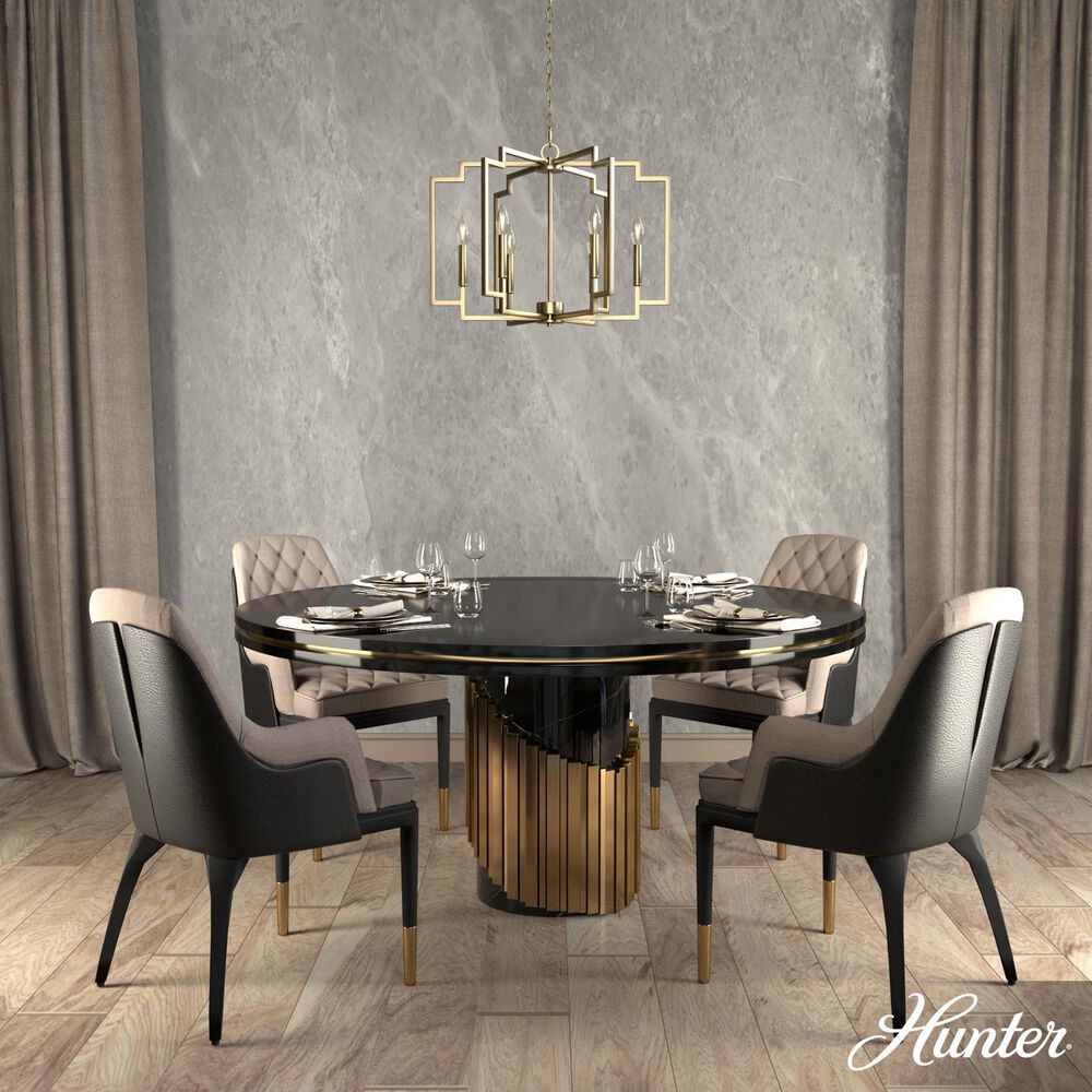 Hunter Zoanne 24&quot; 6-Light Chandelier in Alturas Gold, , large