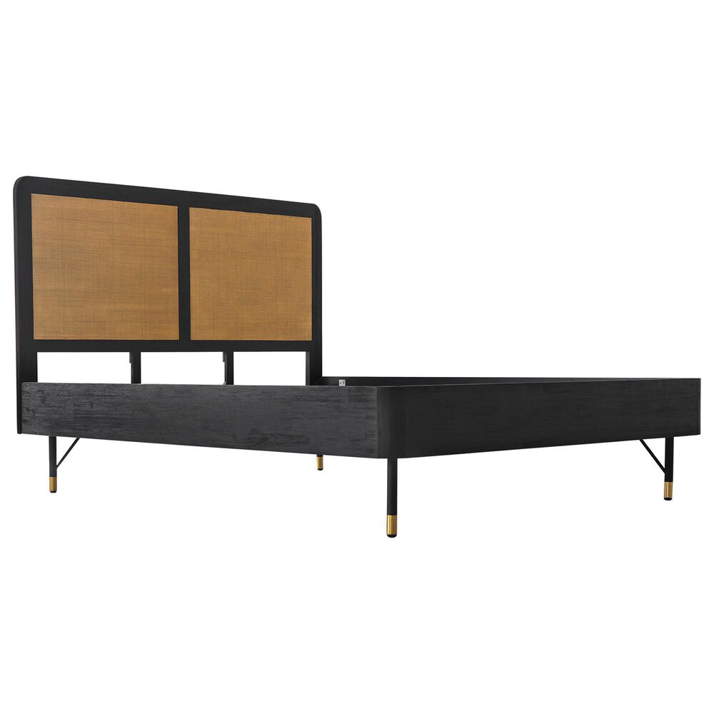 Blue River Saratoga Queen Platform Bed in Black and Natural, , large