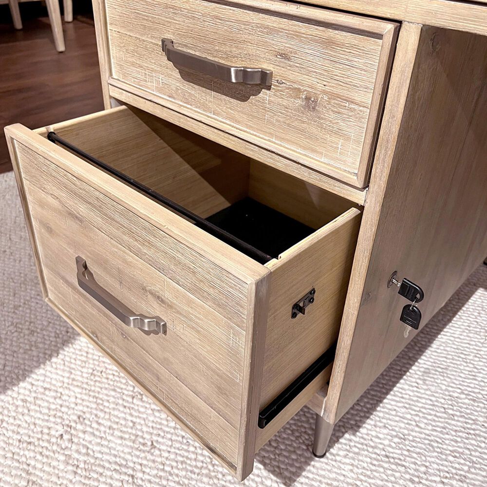 Riva Ridge Maddox 66&quot; Executive Desk in Biscotti, , large