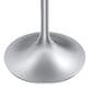 Leisuremod LeisureMod Verve Collection 27 Round Dining Table, Brushed Chrome Base with Light Natural Wood MDF Top, , large