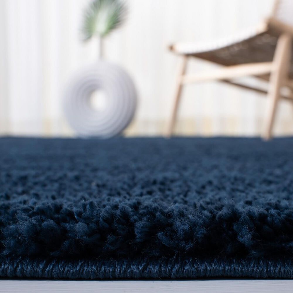 Safavieh August Shag AUG553M 6&#39;7&quot; Square Navy Area Rug, , large