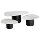 EICHHOLTZ Coffee Table Zane in Black and White (Set of 3), , large