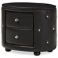 Baxton Studio Davina 2-Drawer Nightstand in Black, , large