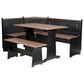 Linden Boulevard Ardmore 3-Piece Corner Nook in Black and Pecan, , large