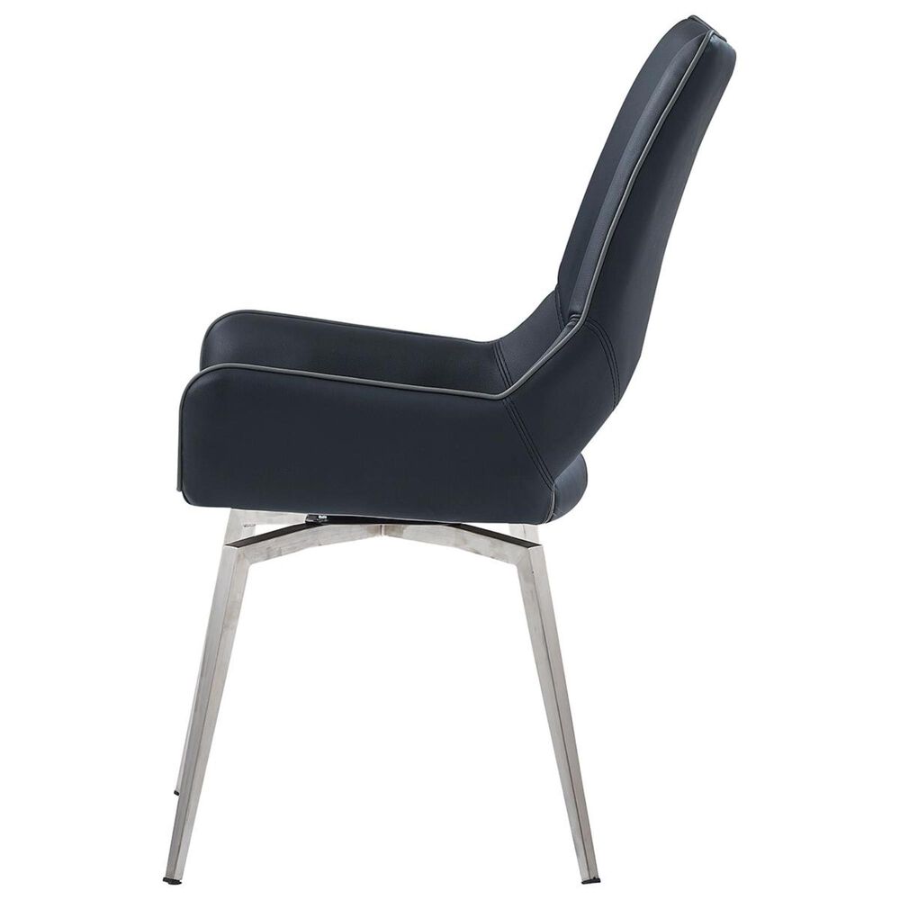 Global Furniture USA Swivel Dining Chair in Black, , large