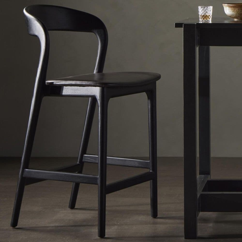 Four Hands Amare Counter Stool in Black, , large