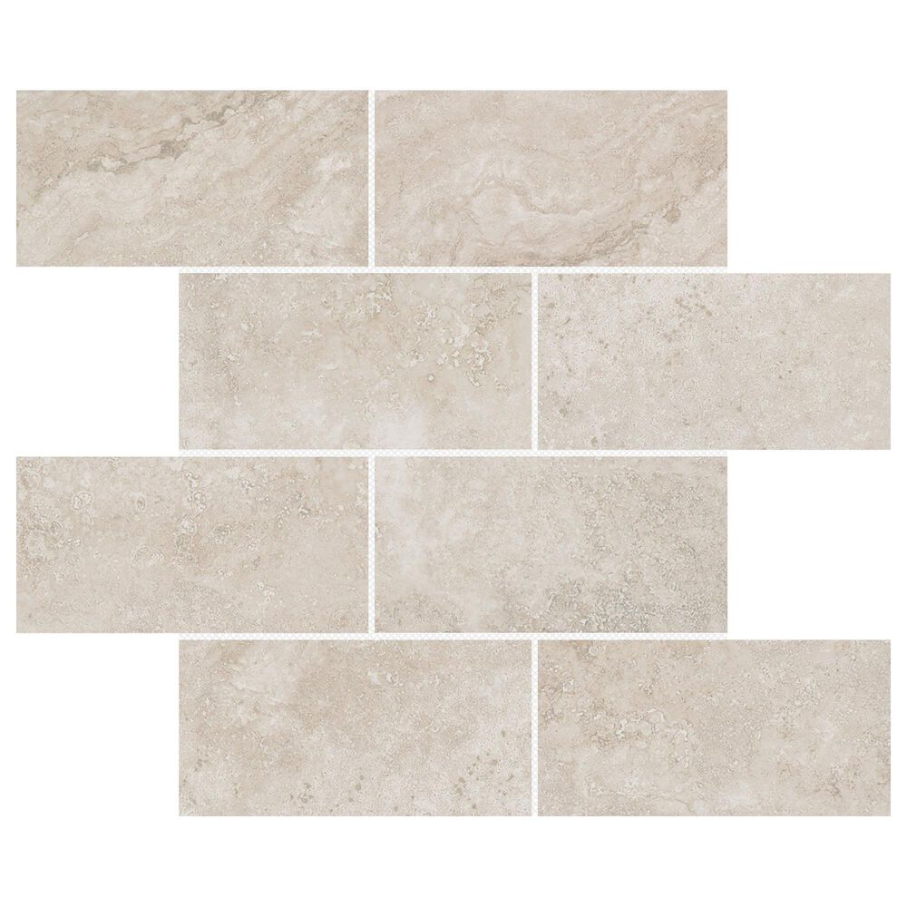 Emser Daroca Nador 3" x 6" on 12" x 12" Porcelain Mosaic Sheet, , large