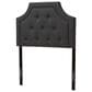 Baxton Studio Mars Twin Upholstered Panel Headboard in Dark Grey, , large