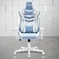 Techni Sport Pastel Gaming Chair in Blue and White, , large