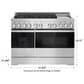 JennAir 48" Gas Professional Range with Chrome-Infused Griddle in Black Glass, , large