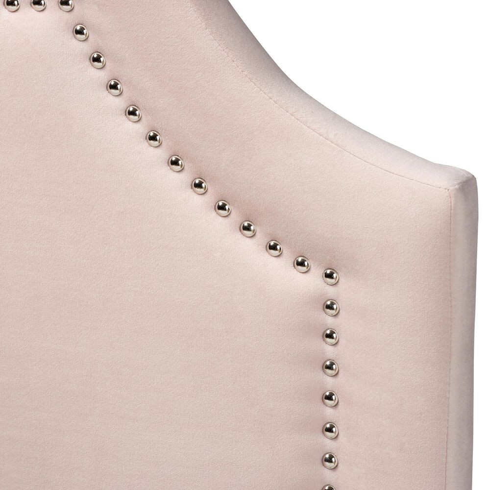 Baxton Studio Rita Twin Panel Headboard in Light Pink, , large