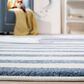 Safavieh Carousel CRK126 2" x 8" Ivory and Blue Kids Runner, , large
