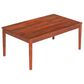 Hearth and Haven Bryan Outdoor Slatted Wood Coffee Table in Mahogany, , large