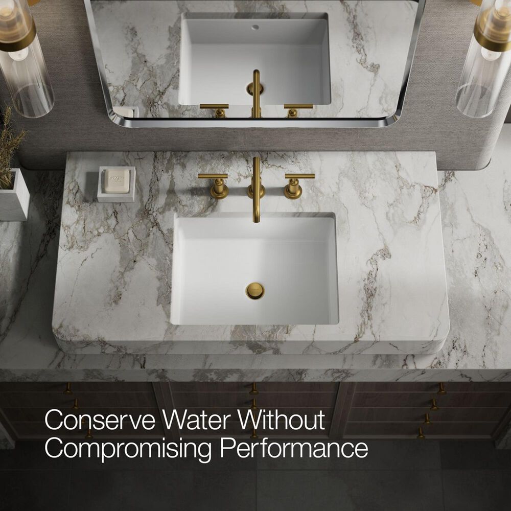 Kohler Purist Widespread Bathroom Sink Faucet in Vibrant Brushed Moderne Brass, , large