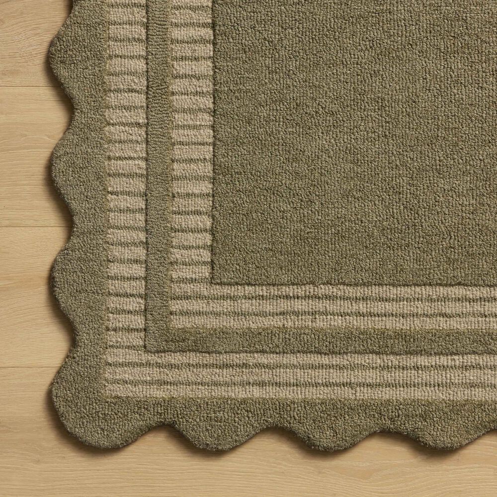 Loloi II Scottie 2&#39; x 5&#39; Olive and Pebble Runner, , large