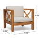 Hearth and Haven Brava Outdoor Club Chair with Cross-Back Design in Beige, , large