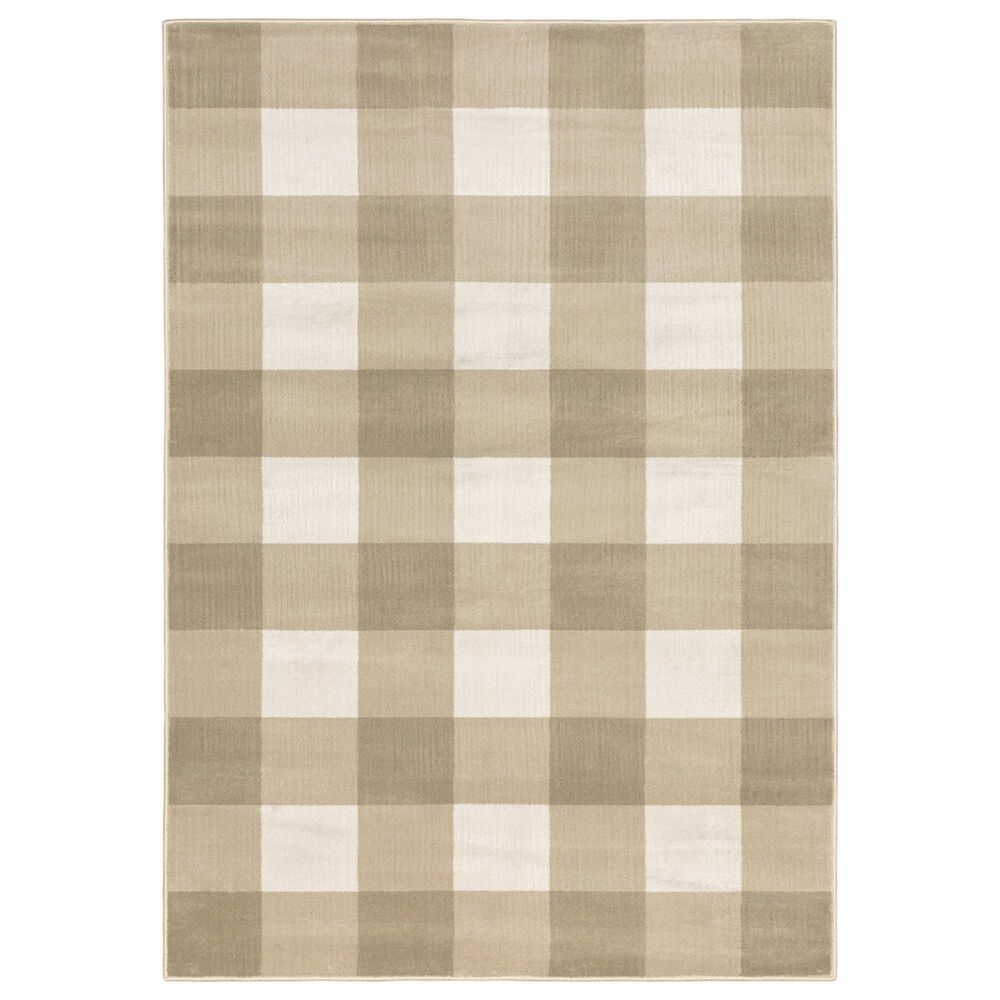 Oriental Weavers Georgia 678A0 6"7" x 9"2" Beige and Ivory Area Rug, , large
