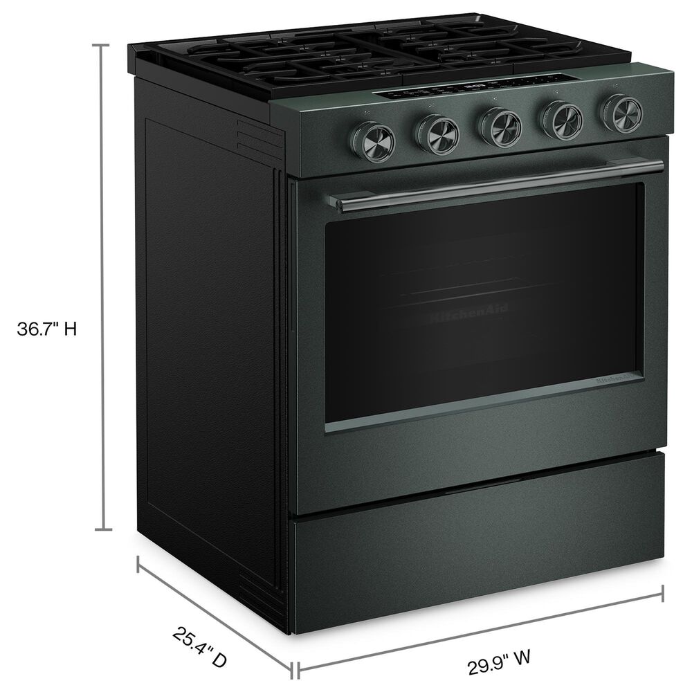 KitchenAid 2-Piece Kitchen Package with 30" Slide-In Smart Gas Range and 30" Over-the-Range Microwave Oven in Juniper, , large