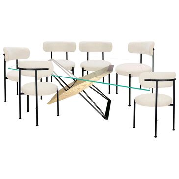 Urban Home Aere 7-Piece Dining Set in Natural Ash and Black, , large
