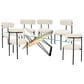 Urban Home Aere 7-Piece Dining Set in Natural Ash and Black, , large