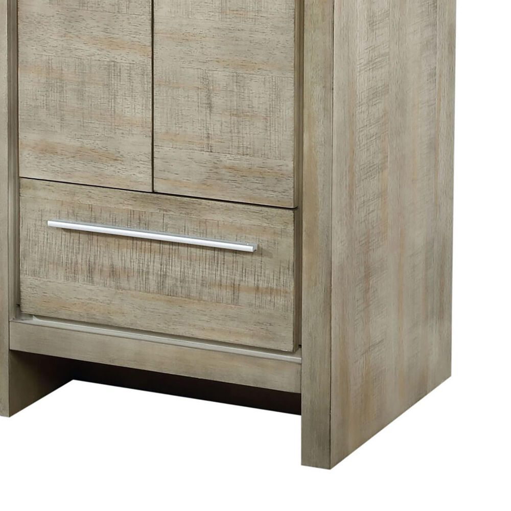 Lexora Home Lafarre 24&quot; Single Bathroom Vanity in Rustic Acacia with 2 cm White Quartz Top and Rectangular Sink, , large