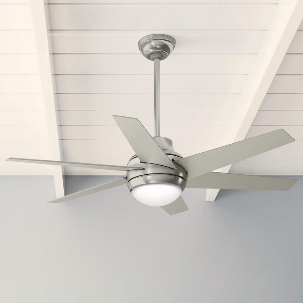 Hunter Sotto 52&quot; Ceiling Fan with LED Lights in Brushed Nickel, , large