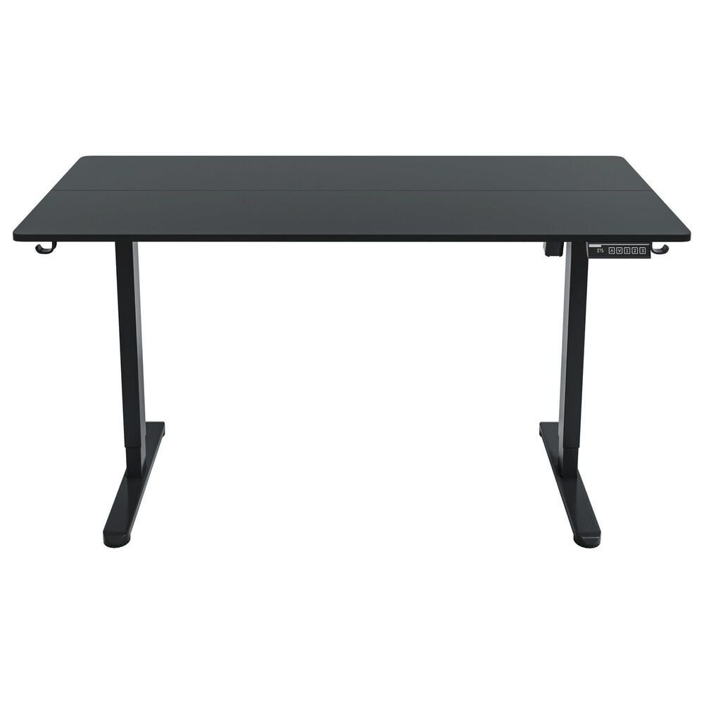 Rta Products Llc Zenith Electric Height Adjustable Sit-to-Stand Desk in Black, , large