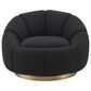 Eichholtz Inger Swivel Chair in Boucle Black, , large