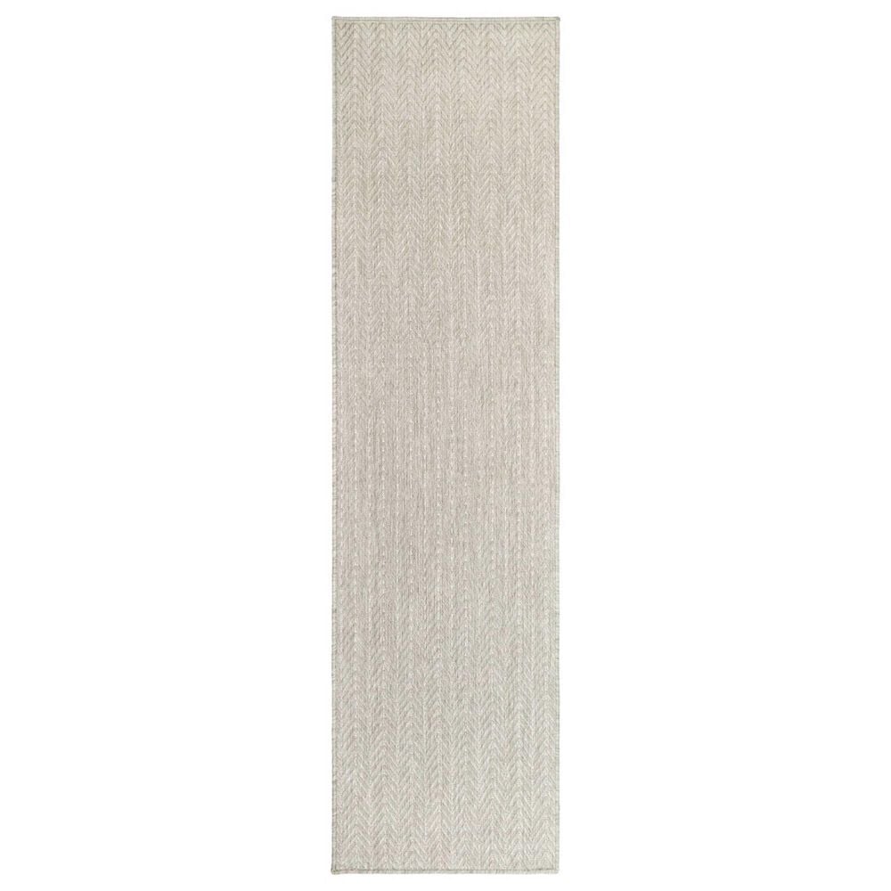 Nourison Horizon HOZ02 Grey 2&#39;2&quot; x 8&#39; Indoor/Outdoor Runner, , large