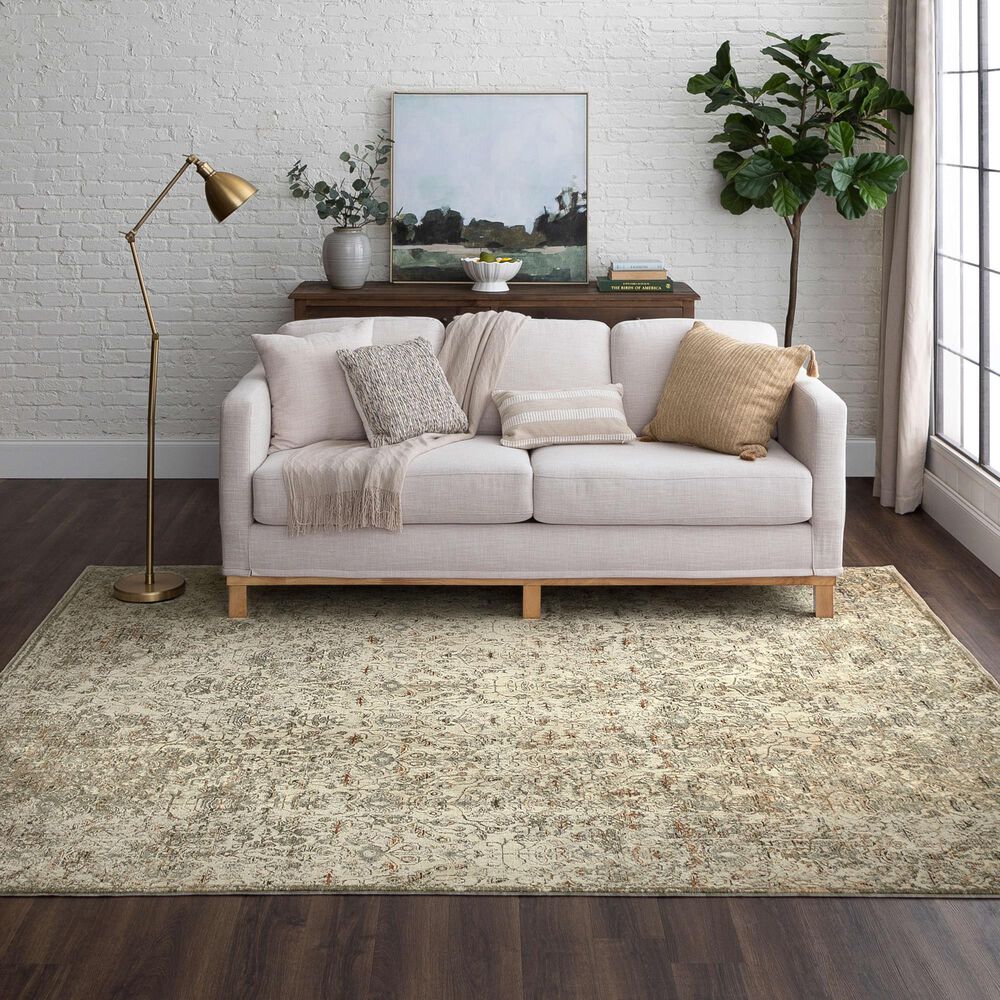 Karastan Divina Sanctum 8&#39; x 10&#39; Cream Area Rug, , large