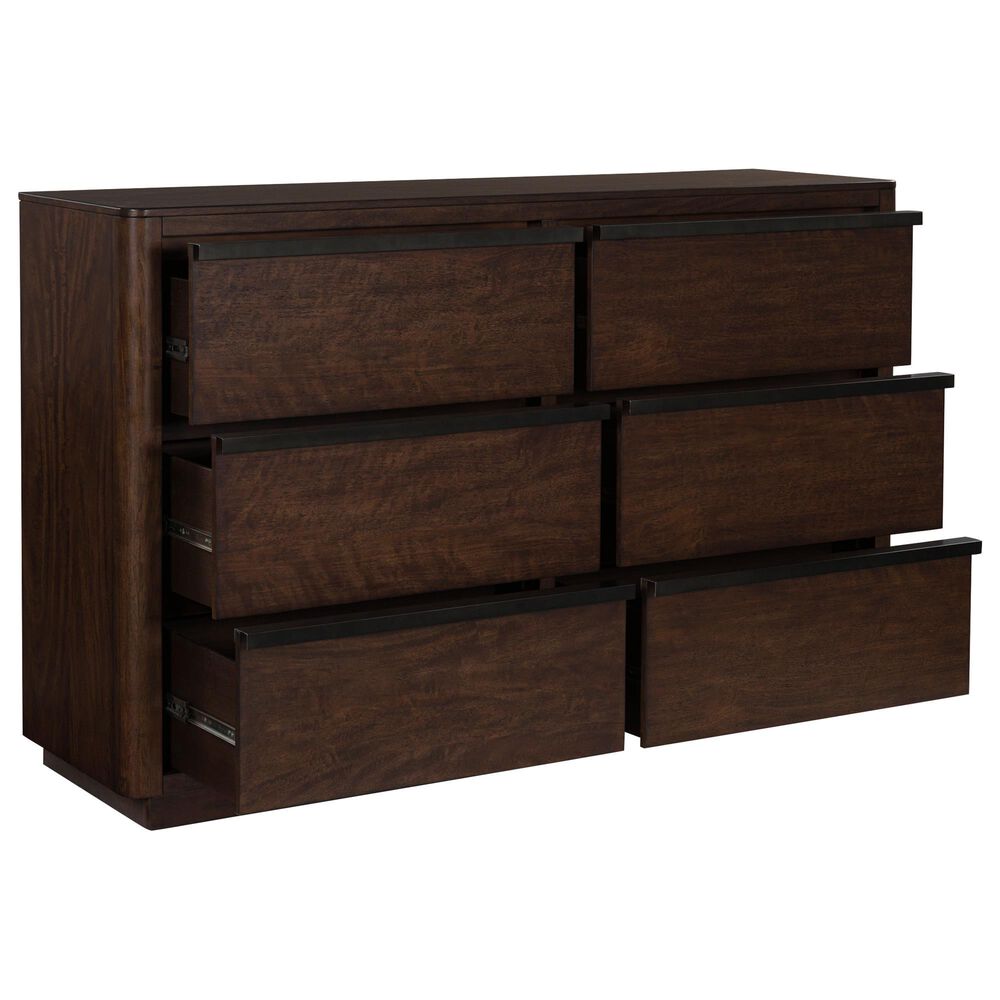 Millenium Dilenno 6 Ball Bearing Smooth Gliding Drawer Dresser in Dark Brown, , large