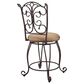 Linon Home Decor Gathered Swivel Counter Stool in Rich Bronze, , large