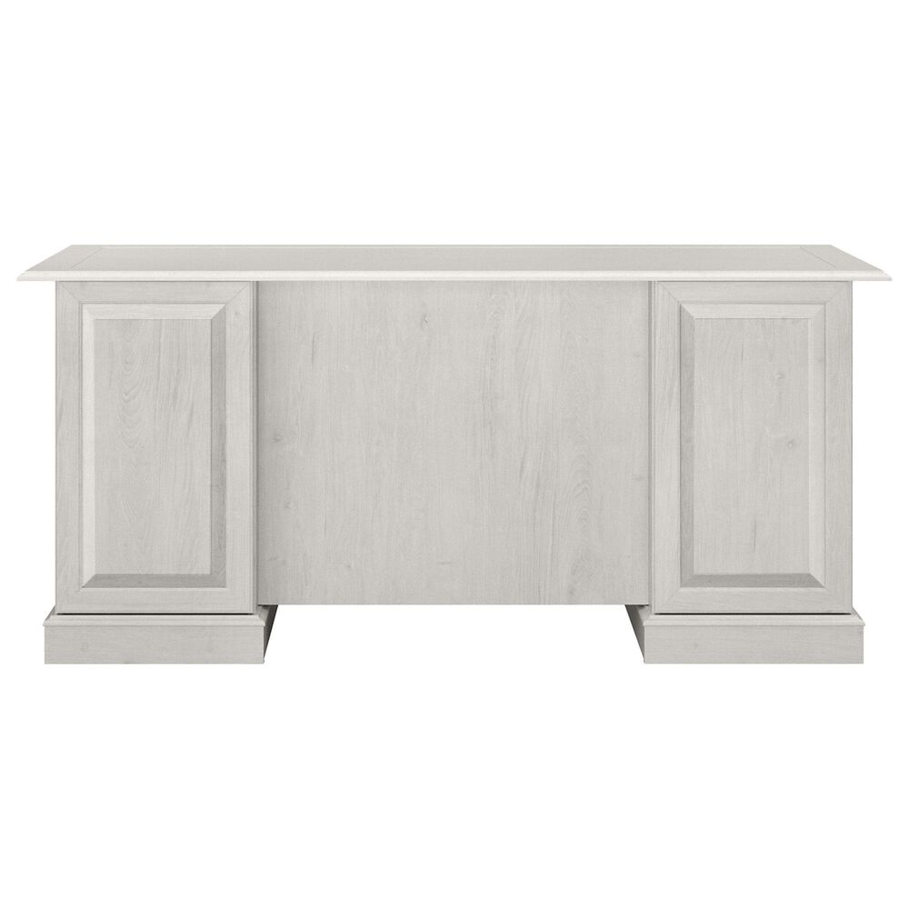 Bush Saratoga Executive Desk in Linen White Oak Nebraska Furniture Mart