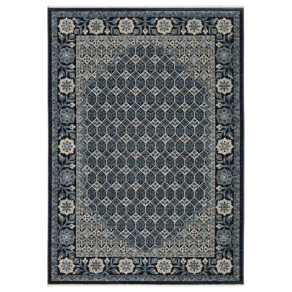 Oriental Weavers Capella Blue and Ivory 3"3" x 5" Area Rug, , large