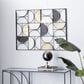 Maple and Jade 30" x 40" Wall Sculptures Half Moon in Gold, White and Black, , large