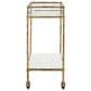 Ashley Plattfield Bar Cart in Antique Brass, White and Clear, , large