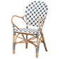 Baxton Studio Bryson Arm Chair in Natural Brown, Blue and White, , large