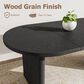 GARVEE 63" Oval Dining Table with Wood Base in Black - Table Only, , large