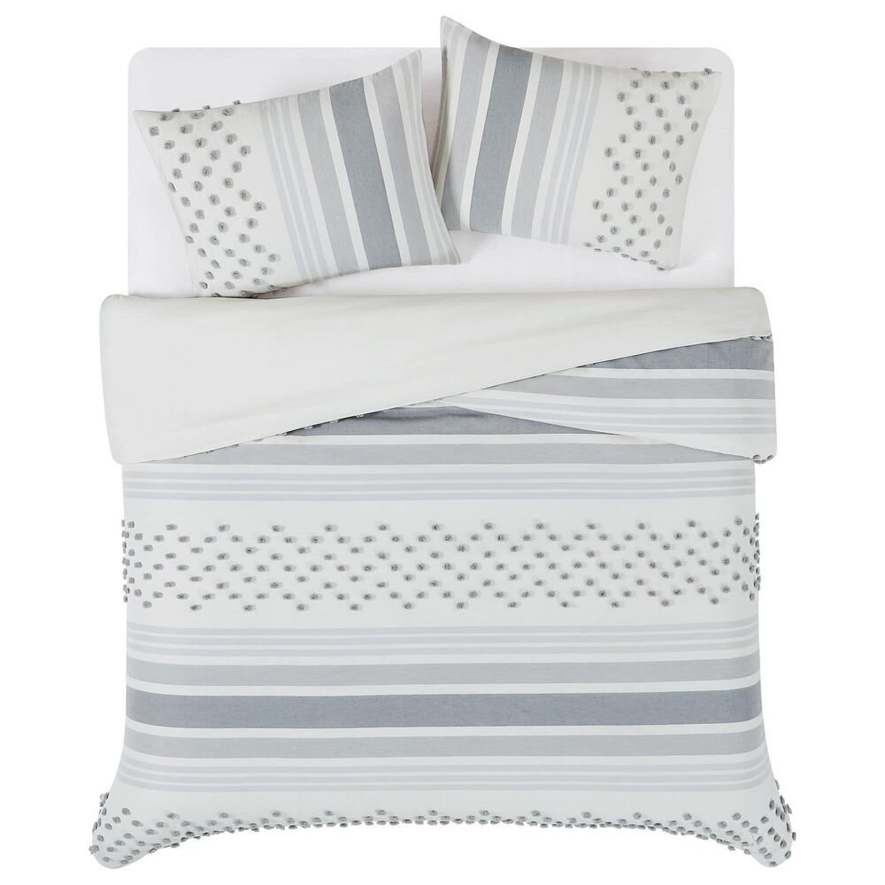 Pem America Mia 3-Piece King Comforter Set in Grey and Ivory, , large