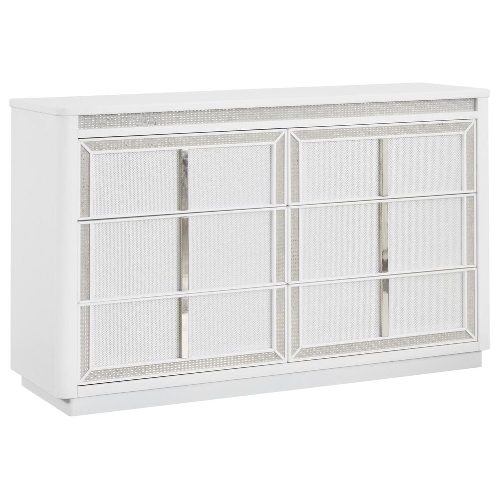 Millenium Chalanna 5-Piece Queen Bedroom Set in White Lacquer, , large