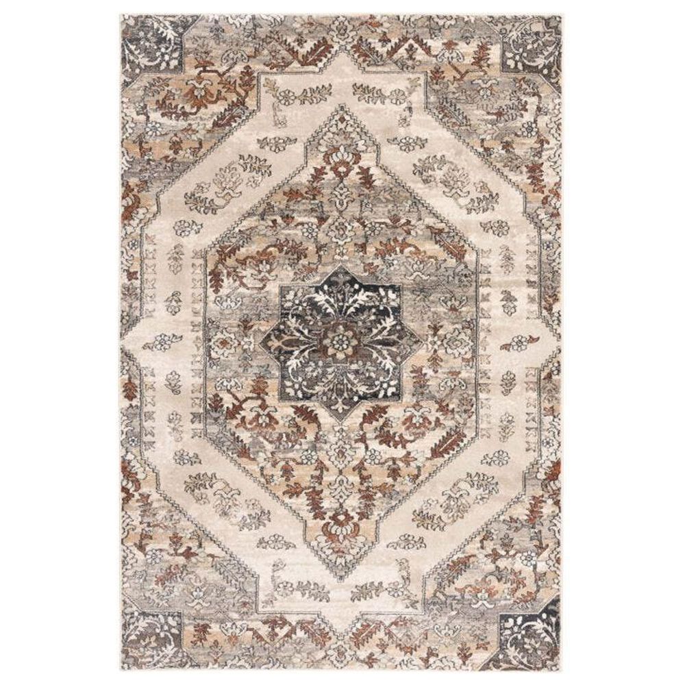Central Oriental Montville Laylinia 7"10 x 9"10 Alabaster and Multicolor Area Rug, , large