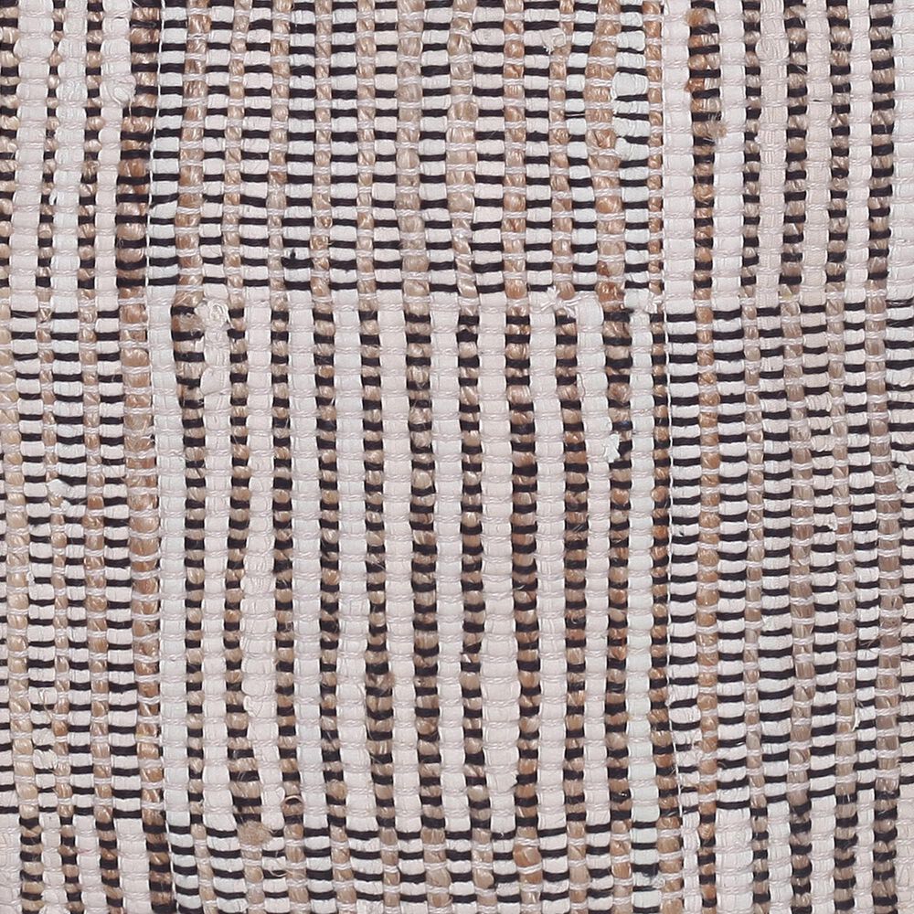 LR Home 18" Square Checkered Pouf in Cream and Black, , large